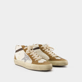 Sneakers Mid Star - Golden Goose Deluxe Brand - Cuir - Blanc