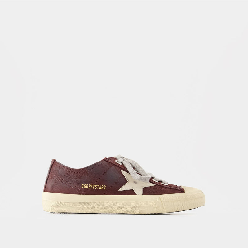 Sneakers V-Star 2 - Golden Goose Deluxe Brand - Cuir - Rouge