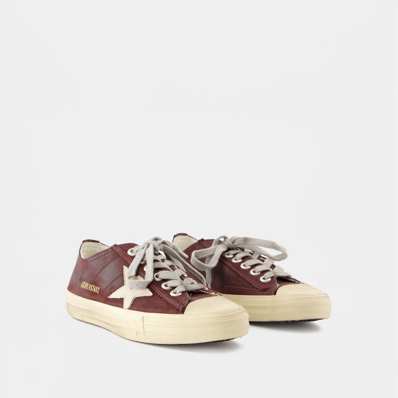 Sneakers V-Star 2 - Golden Goose Deluxe Brand - Cuir - Rouge