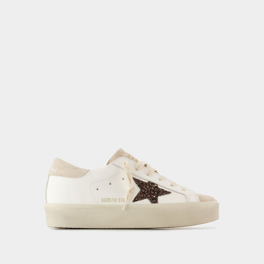 Sneakers Hi Star - Golden Goose Deluxe Brand - Cuir - Blanc/Beige