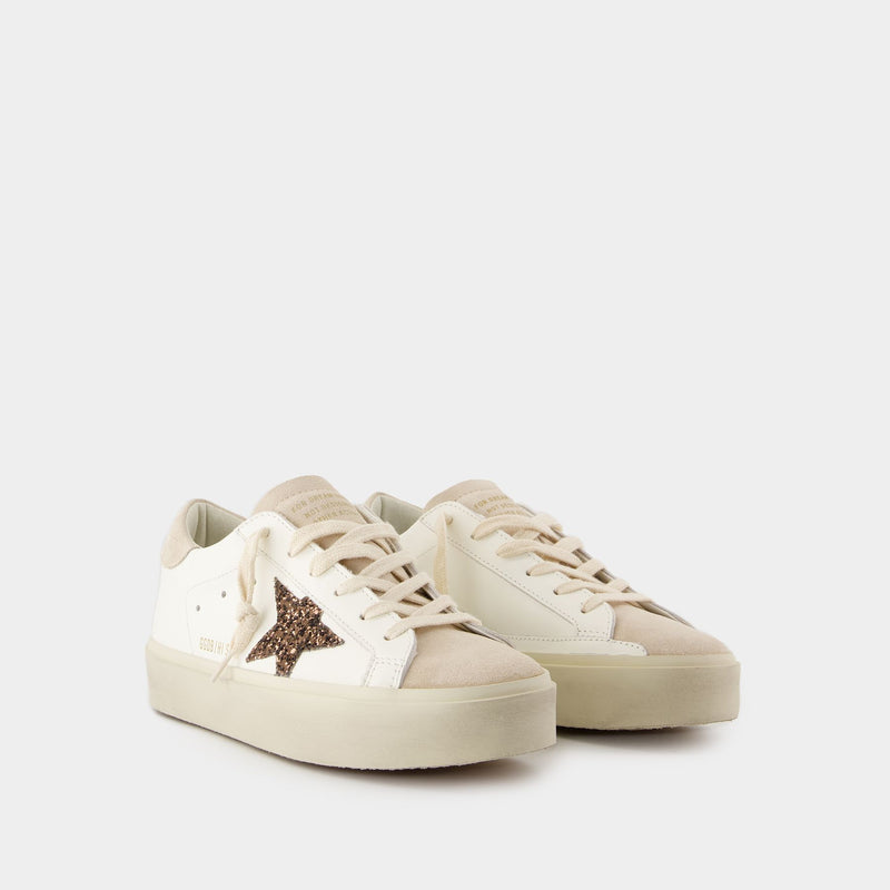 Sneakers Hi Star - Golden Goose Deluxe Brand - Cuir - Blanc/Beige