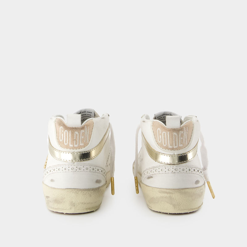 Sneakers Mid Star - Golden Goose Deluxe Brand - Cuir - Blanc