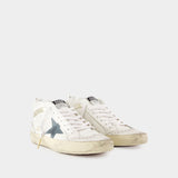 Sneakers Mid Star - Golden Goose Deluxe Brand - Cuir - Blanc