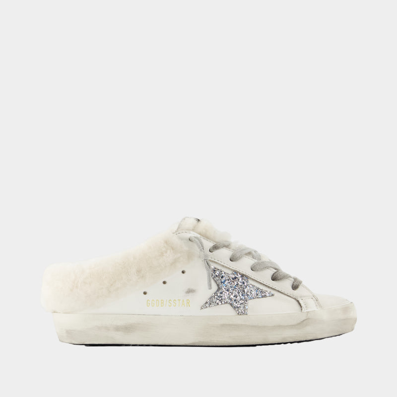Sandales Super Star Sabot - Golden Goose Deluxe Brand - Cuir - Blanc