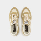 Sneakers Running - Golden Goose Deluxe Brand - Cuir - Jaune/Beige