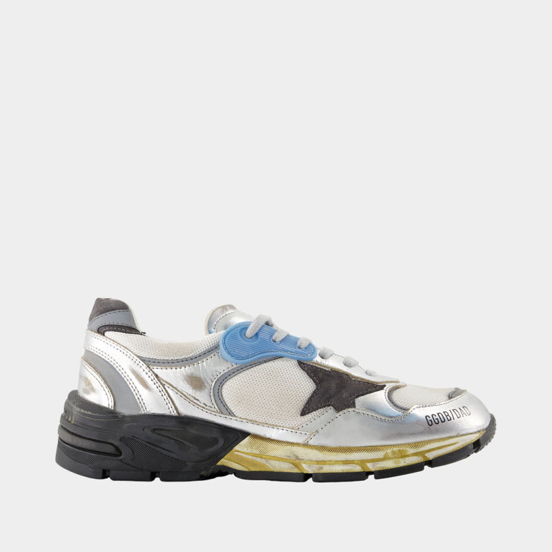 Sneakers Running Dad - Golden Goose Deluxe Brand - Cuir - Argenté