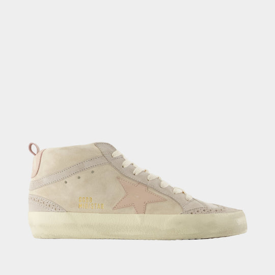 Sneakers Mid Star - Golden Goose Deluxe Brand - Cuir - Beige