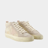 Sneakers Mid Star - Golden Goose Deluxe Brand - Cuir - Beige