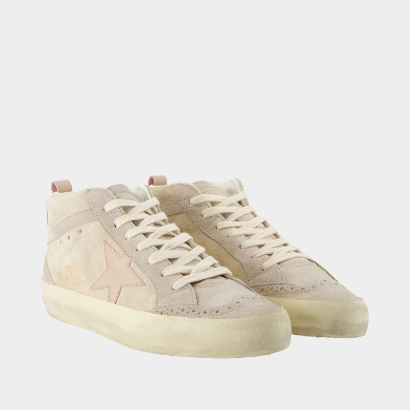 Sneakers Mid Star - Golden Goose Deluxe Brand - Cuir - Beige
