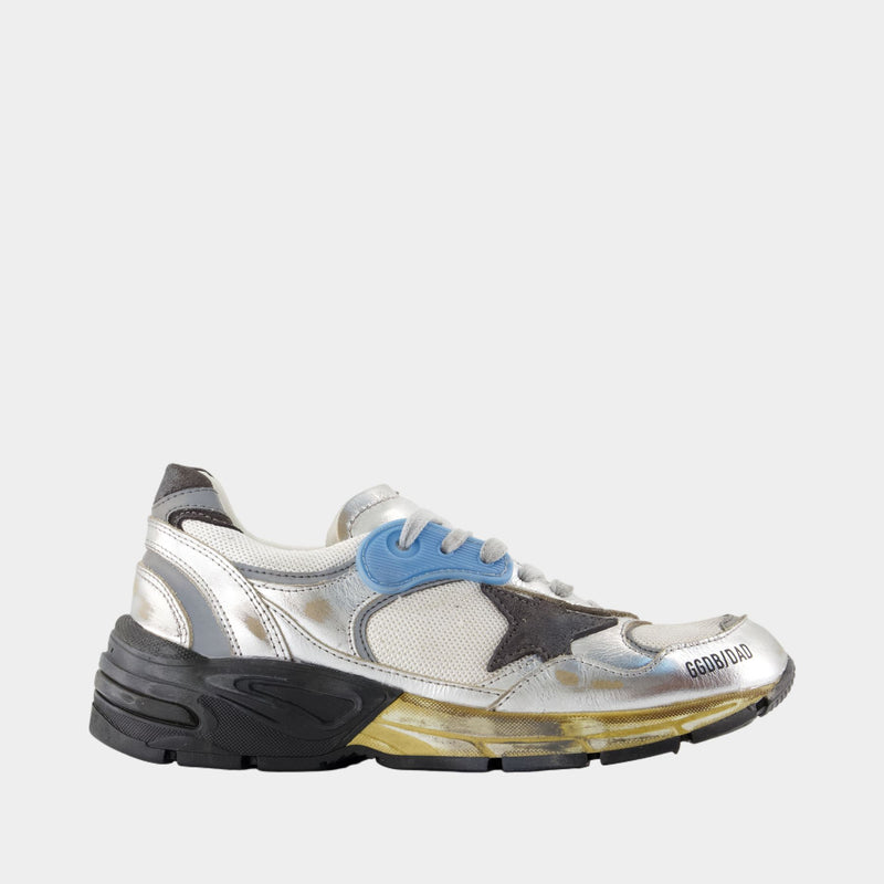 Sneakers Running Dad - Golden Goose Deluxe Brand - Cuir - Argenté