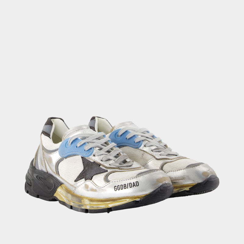 Sneakers Running Dad - Golden Goose Deluxe Brand - Cuir - Argenté