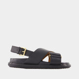 Sandales Fb Criscross - Marni - Cuir - Noir