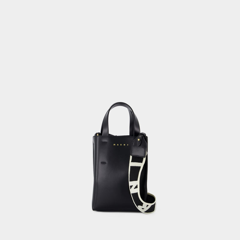 Cabas Museo Nano - Marni - Cuir - Noir