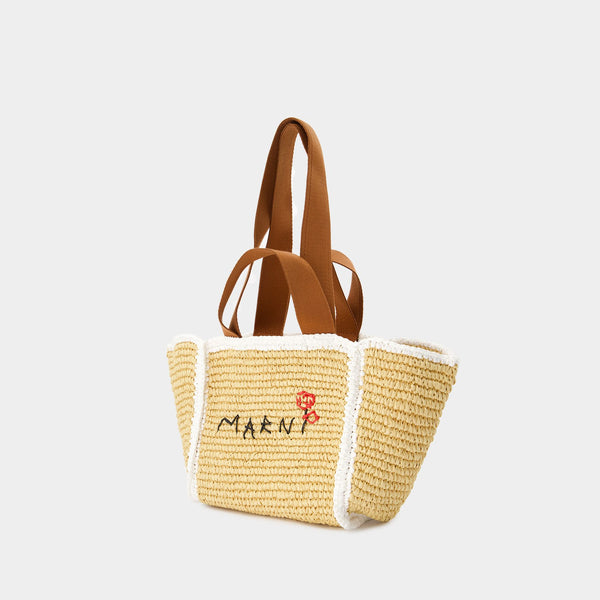 Sac Porté Épaule Sillo Small - Marni - Synthétique - Beige