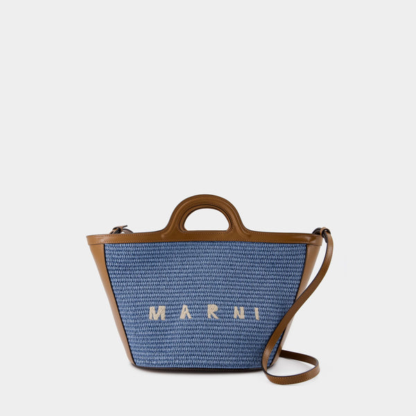 Sac À Main Tropicalia Small - Marni - Coton - Bleu