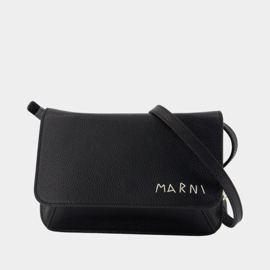 Sac À Bandoulière - Marni - Cuir - Noir