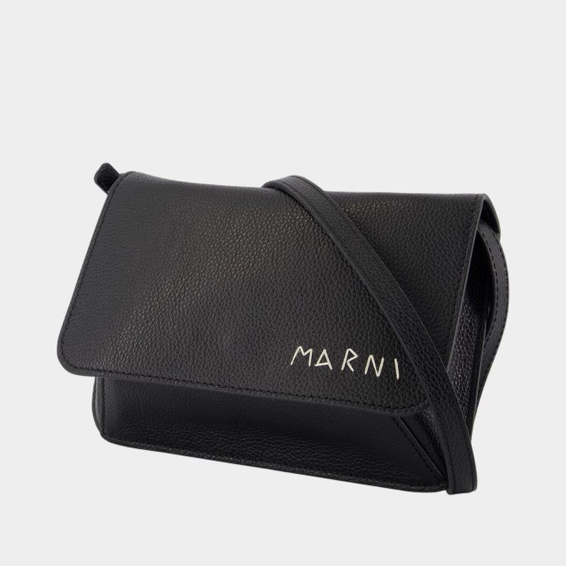Sac À Bandoulière - Marni - Cuir - Noir