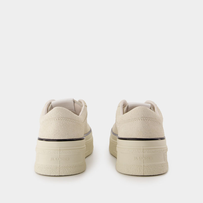 Sneakers Low - Jil Sander - Cuir - Porcelaine