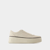 Sneakers Low - Jil Sander - Cuir - Porcelaine