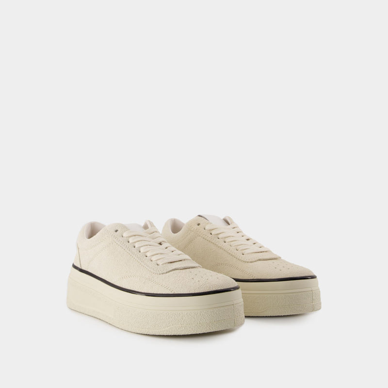 Sneakers Low - Jil Sander - Cuir - Porcelaine