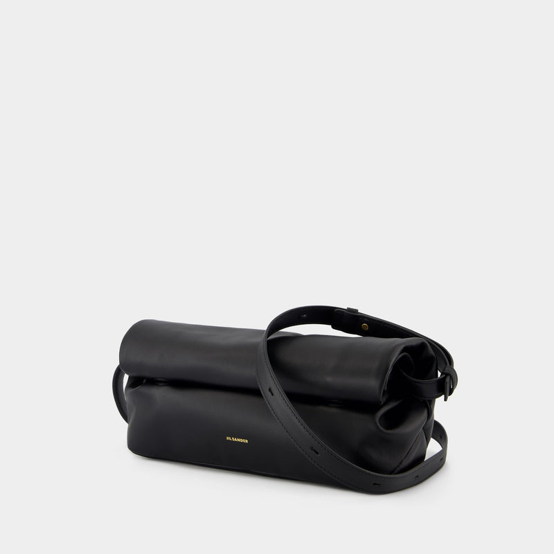 Sac À Bandoulière Rollup Small - Jil Sander - Cuir - Noir