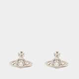 Boucles D'oreilles Nano Solitaire - Vivienne Westwood - Métal - Gris