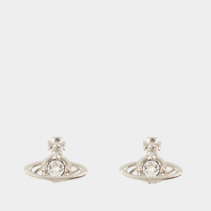 Boucles D'oreilles Nano Solitaire - Vivienne Westwood - Métal - Gris