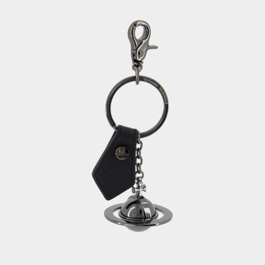 Porte-Clé Saffiano 3d Orb - Vivienne Westwood - Métal - Noir