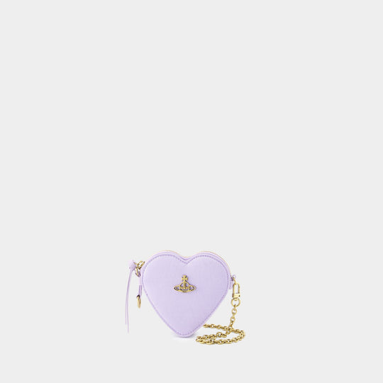 Sac À Main Moire Heart Wristlet - Vivienne Westwood - Synthétique - Violet