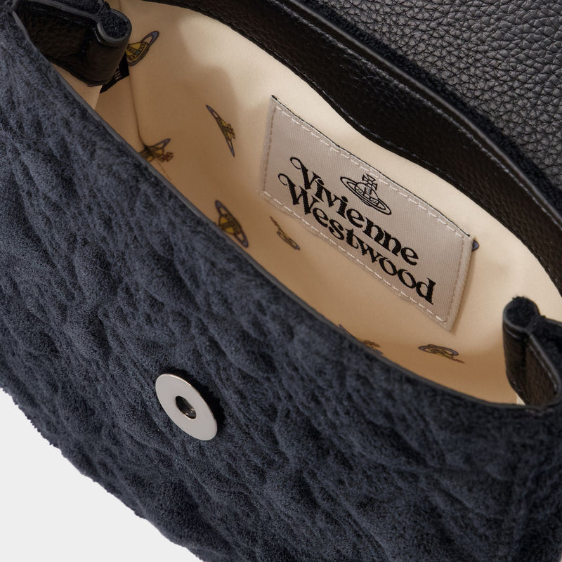 Sac Porté Épaule Jodie Saddle - Vivienne Westwood - Coton - Noir