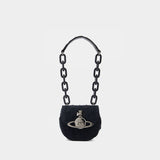 Sac Porté Épaule Jodie Saddle - Vivienne Westwood - Coton - Noir