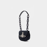 Sac Porté Épaule Jodie Saddle - Vivienne Westwood - Coton - Noir