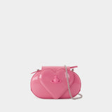 Sac à bandoulière Jonny Heart Flap - Vivienne Westwood - Cuir - Rose