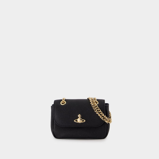 Sac À Bandoulière Small - Vivienne Westwood - Cuir - Noir