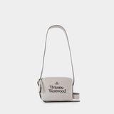 Sac À Bandoulière Carrie Camera - Vivienne Westwood - Cuir - Gris