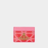 Porte-Carte Flat - Vivienne Westwood - Cuir - Rose