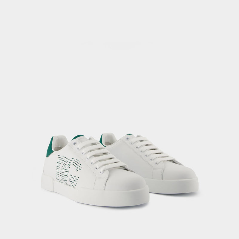 Sneakers Low Top - Dolce&Gabbana - Cuir - Blanc