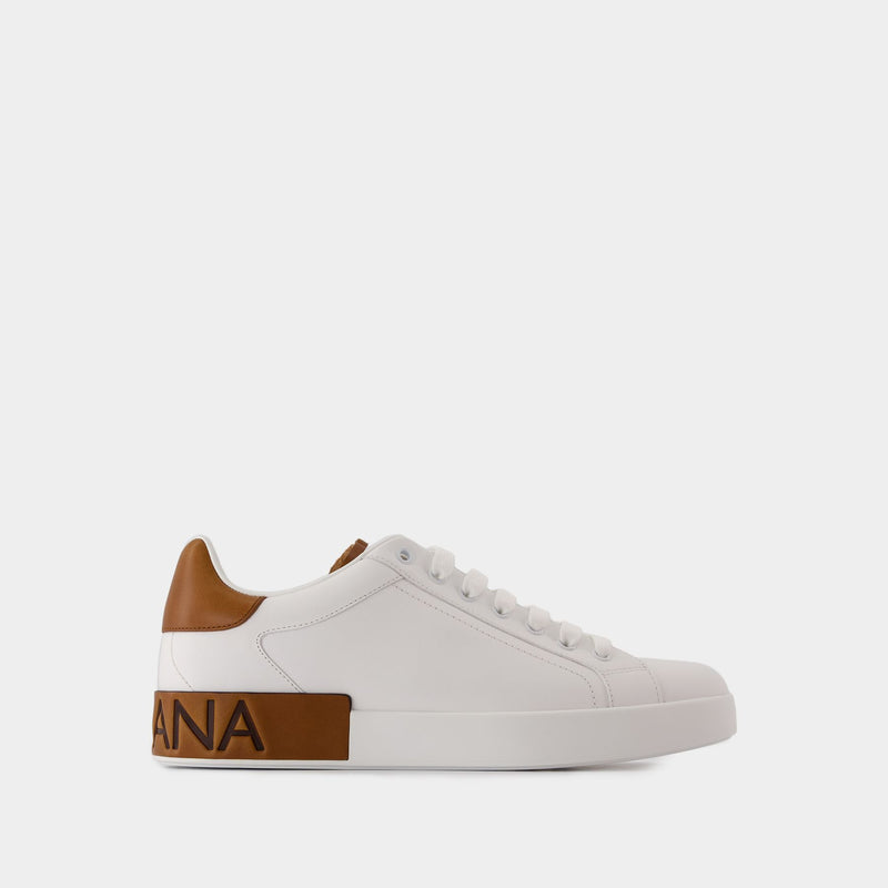 Sneakers Low Top - Dolce&Gabbana - Cuir - Blanc