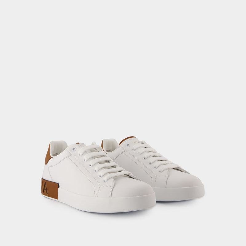 Sneakers Low Top - Dolce&Gabbana - Cuir - Blanc