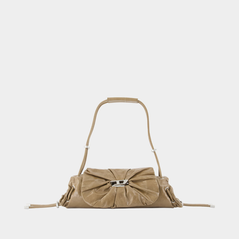 Sac Porté Épaule Scrunch-D Small - DIESEL - Cuir - Beige