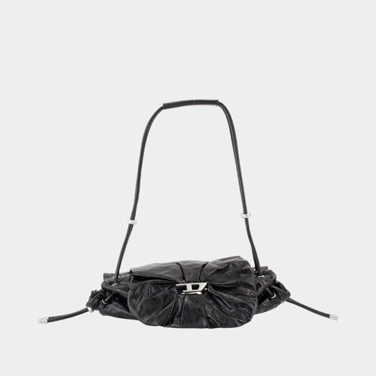 Sac Porté Épaule Scrunch-D Small - DIESEL - Cuir - Noir