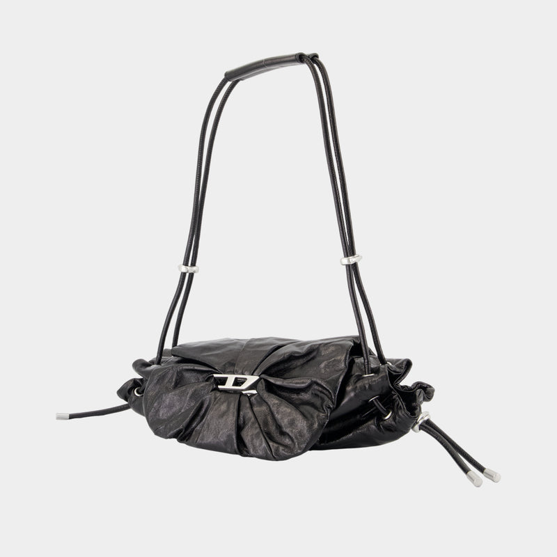 Sac Porté Épaule Scrunch-D Small - DIESEL - Cuir - Noir