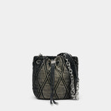 Sac Porté Épaule Charm-D Small - DIESEL - Coton - Noir