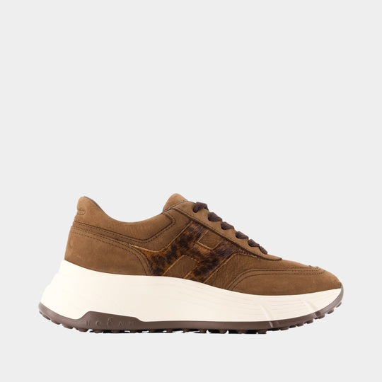 Sneakers H669 Allacciato H - Hogan - Cuir - Marron