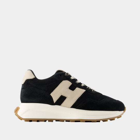 Sneakers H641 Allacciato H Patch - Hogan - Cuir - Noir