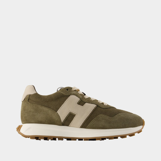 Sneakers H601 Allacciato H Patch - Hogan - Cuir - Vert
