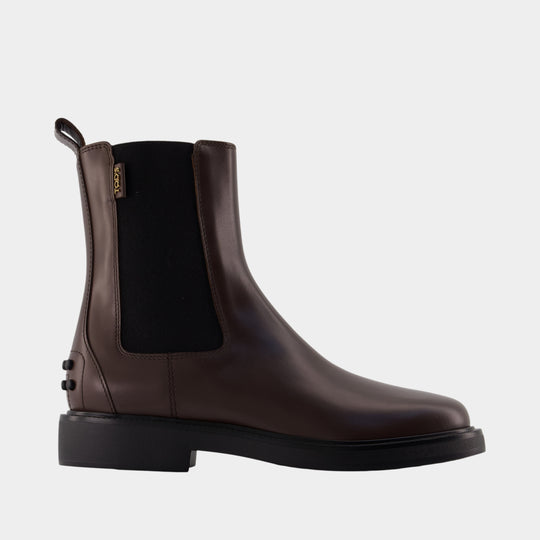 Bottes Gomma - Tod's - Cuir - Marron
