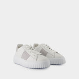 Sneakers H Stripes - Hogan - Cuir - Blanc