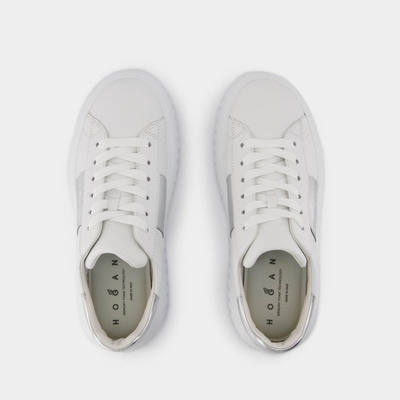 Sneakers H Stripes - Hogan - Cuir - Blanc