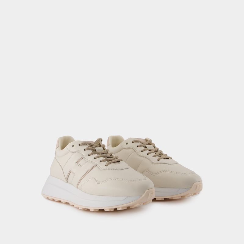 Sneakers H641 - Hogan - Cuir - Beige